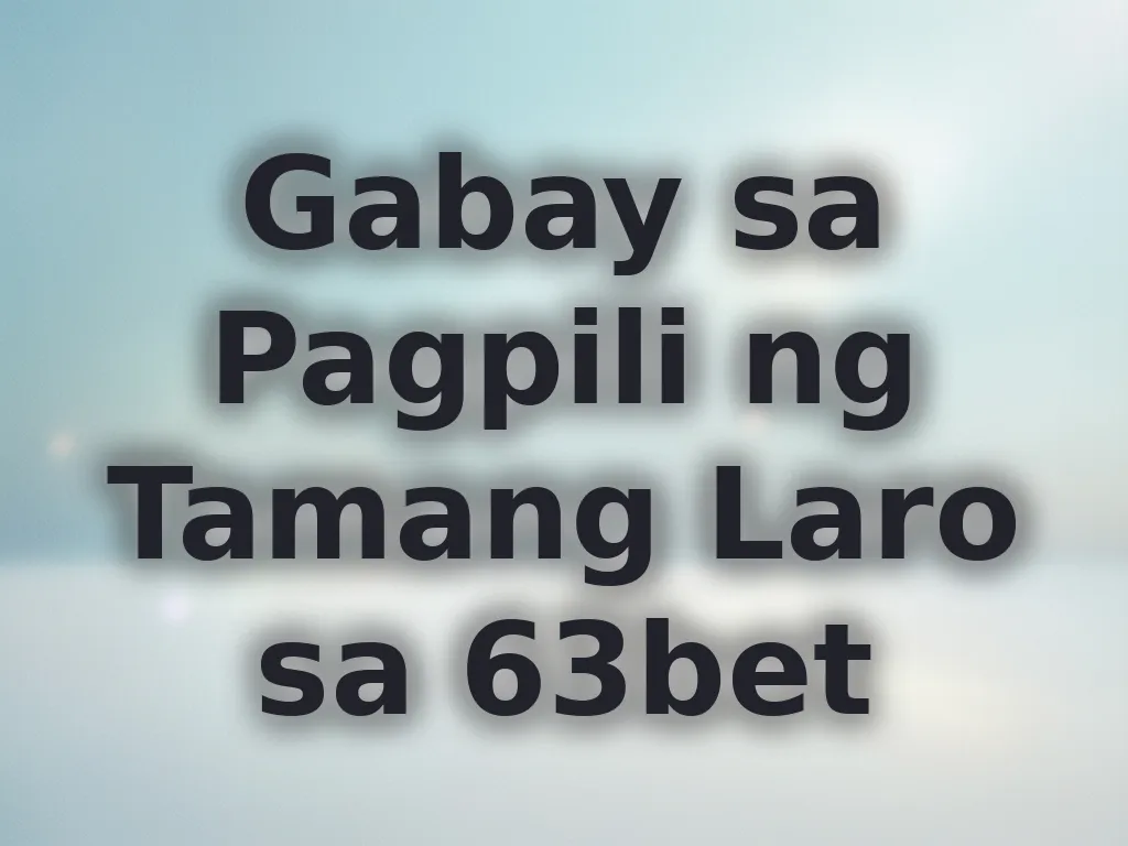 Tamang laro sa casino